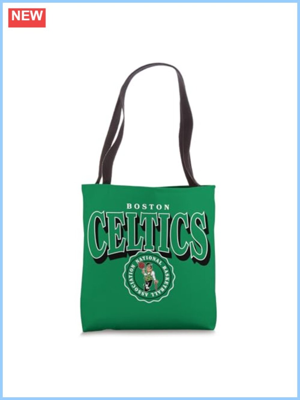 NBA Boston Celtics Arched Crest Tote Bag 16" Cotton Polyester